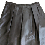 Talbots Black Silk Midi Skirt Size 8