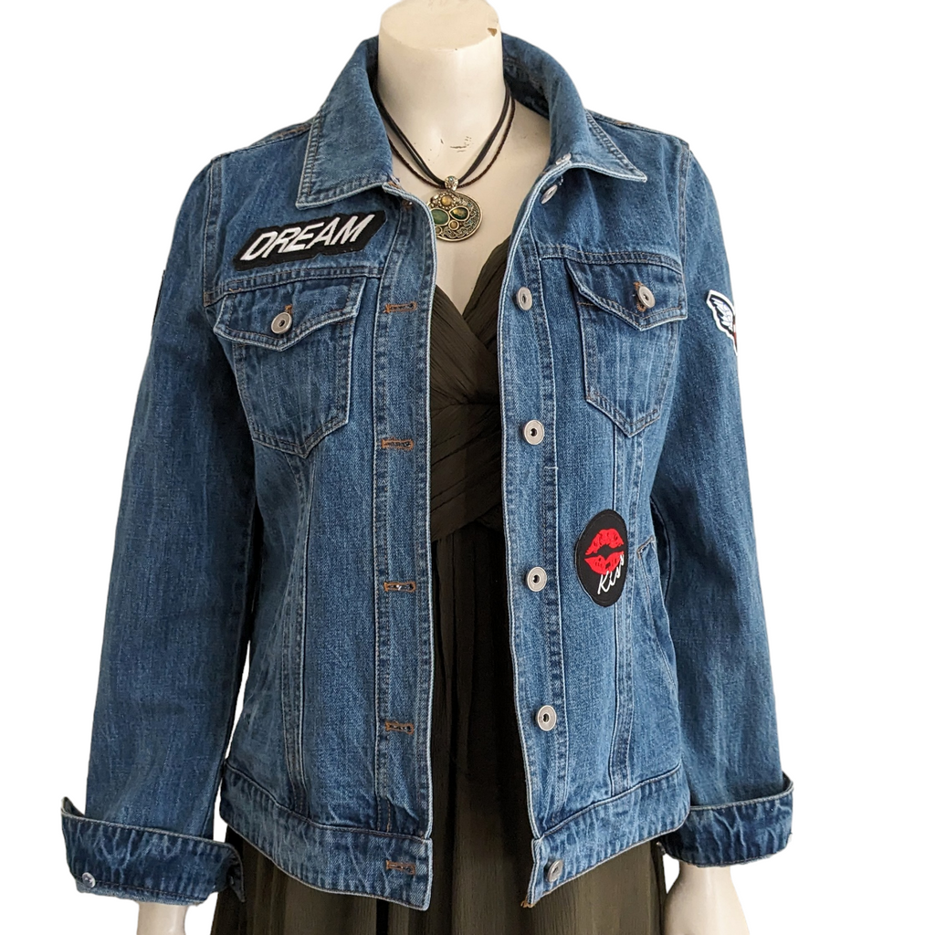 Bagatelle Upcycled Denim Jacket Size XS by C J Collections Chicago