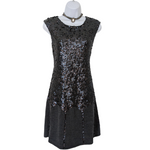 White + Warren Knit Dress with Sequins Size Large