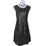 White + Warren Knit Dress with Sequins Size Large