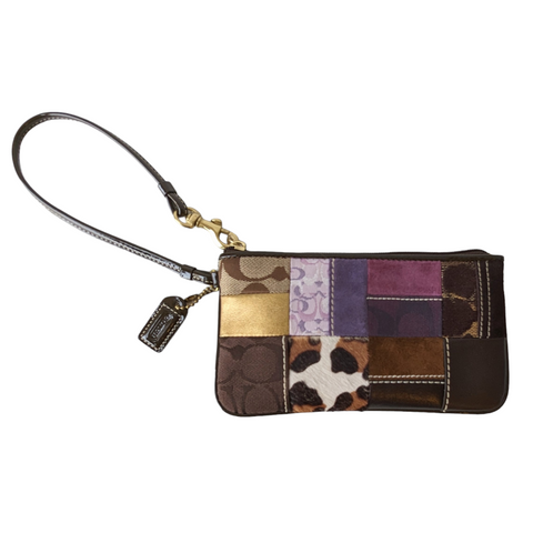 Coach Holiday Patchwork Wristlet