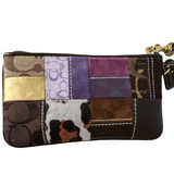 Coach Holiday Patchwork Wristlet