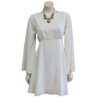 ModCloth Just A Little Lovin Babydoll Dress in Cream Size Medium