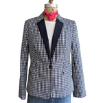 J. Crew Puckered Gingham Blazer Size 10