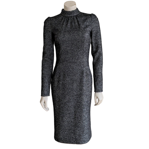 Dolce & Gabbana Long Sleeve Mock Neck Sheath Dress Size 40/2