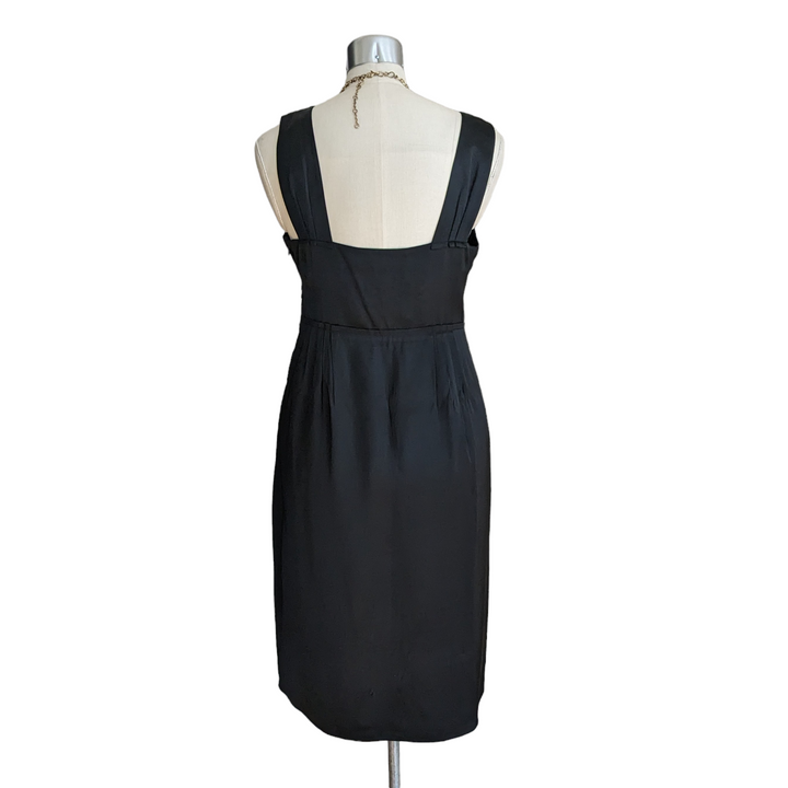 Burberry Black Satin Dress Size 10