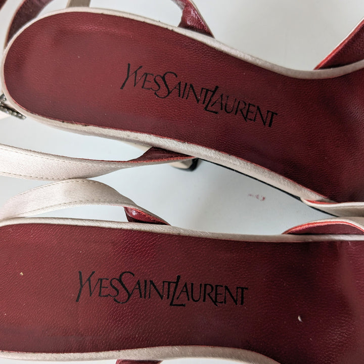 Yves St Laurent Satin Heels Size 8