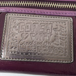 Coach Poppy Purple Patent Leather Wristlet