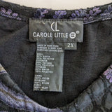 Carole Little Burn Out Velvet Dress Size 2X