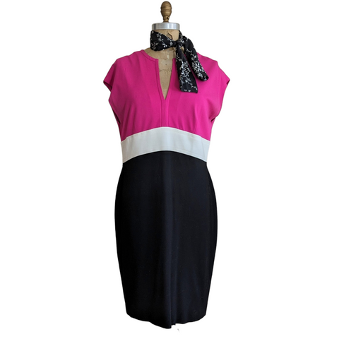 Escada Color Block Dress Size 44/14