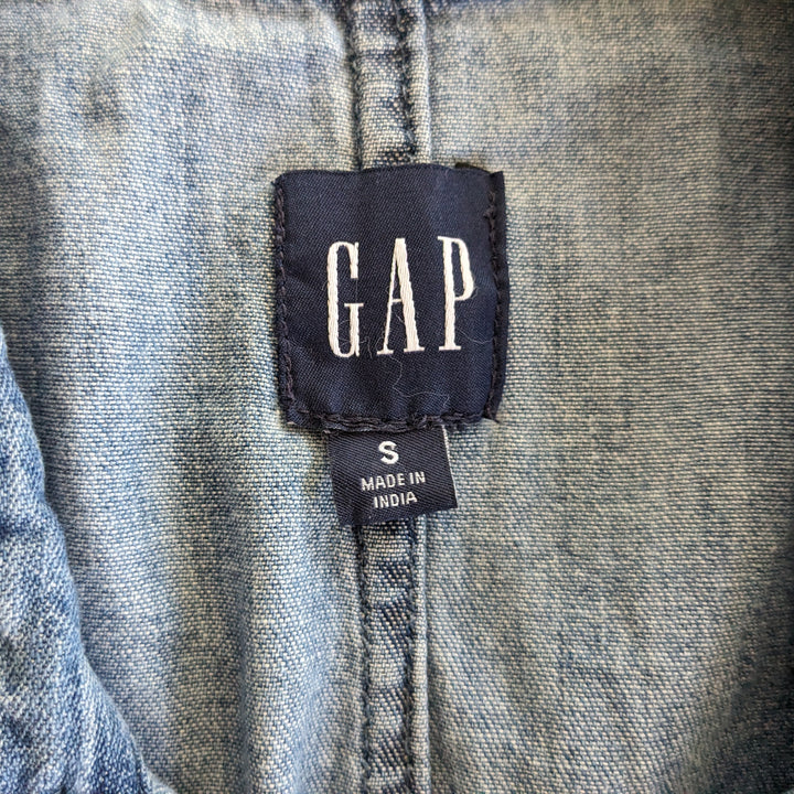 GAP Denim Utility Dress with Back Cutout Size Small