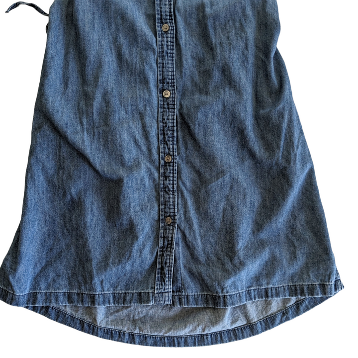GAP Denim Utility Dress with Back Cutout Size Small