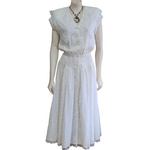 Gunne Sax by Jessica McClintock White Prairie Dress Size 7