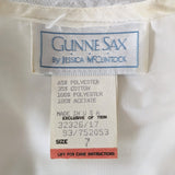 Gunne Sax by Jessica McClintock White Prairie Dress Size 7