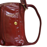 Coach Red Patent Leather Hobo Bag