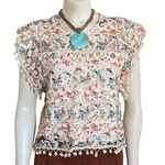 Tularosa Floral Print Top Size Medium