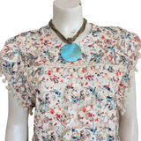 Tularosa Floral Print Top Size Medium