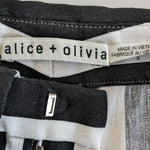 Alice + Olivia Striped Foldover Waist Pants Size 6