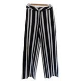 Alice + Olivia Striped Foldover Waist Pants Size 6