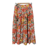 RACHEL Rachel Roy Linen Blend Midi Skirt Size XS