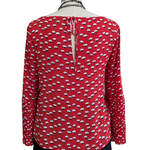 Ann Taylor Factory Red Print Blouse Size XS