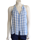 Drew Gingham Check Halter Top Size Small