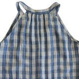 Drew Gingham Check Halter Top Size Small