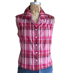 Company Ellen Tracy Plaid Cropped Shirt Size 16