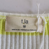 T LA Ribbed Knit Tee Size Medium