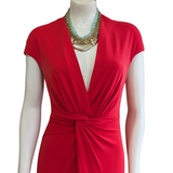 H By Halston Red Maxi Dress Size Small