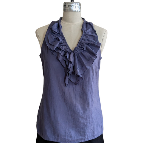 LOFT Ruffle Trimmed Tank Top Size Medium