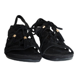 Vionic Kalie Black Suede Sandals Size 6