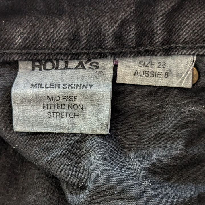 Rolla's Miller Skinny Black Jeans Size 26