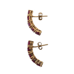 Ruby Half Hoop Earrings