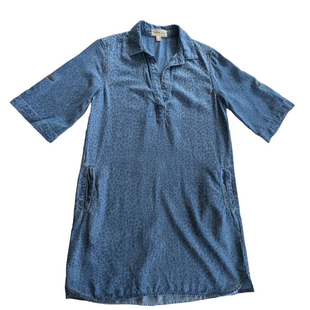 Cloth Stone Chambray Dress Size Small by C J Collections