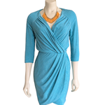 Guess Aqua Faux Wrap Dress Size XS