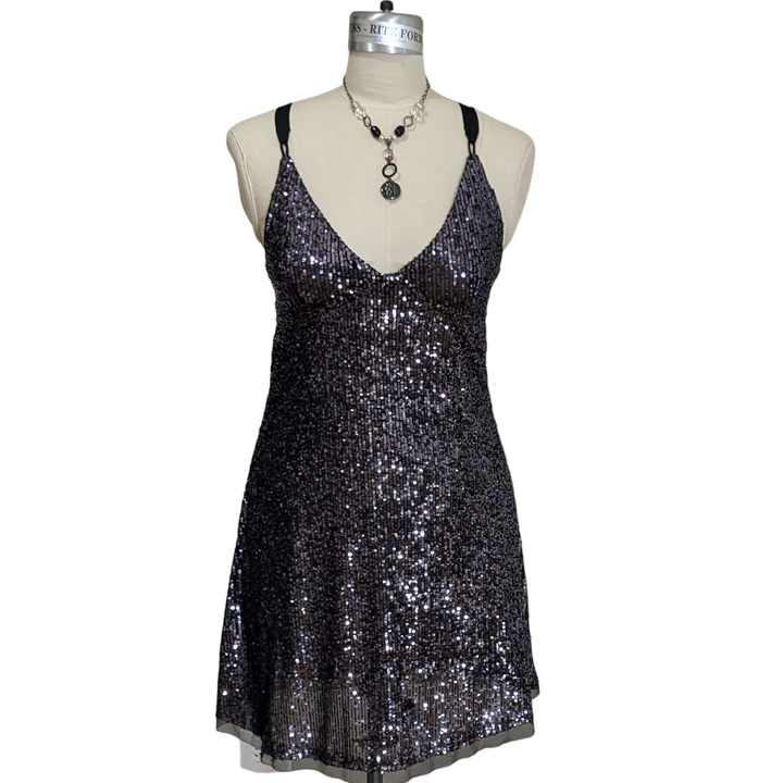 Free People Intimates Gold Rush Sequin Dress Size Large