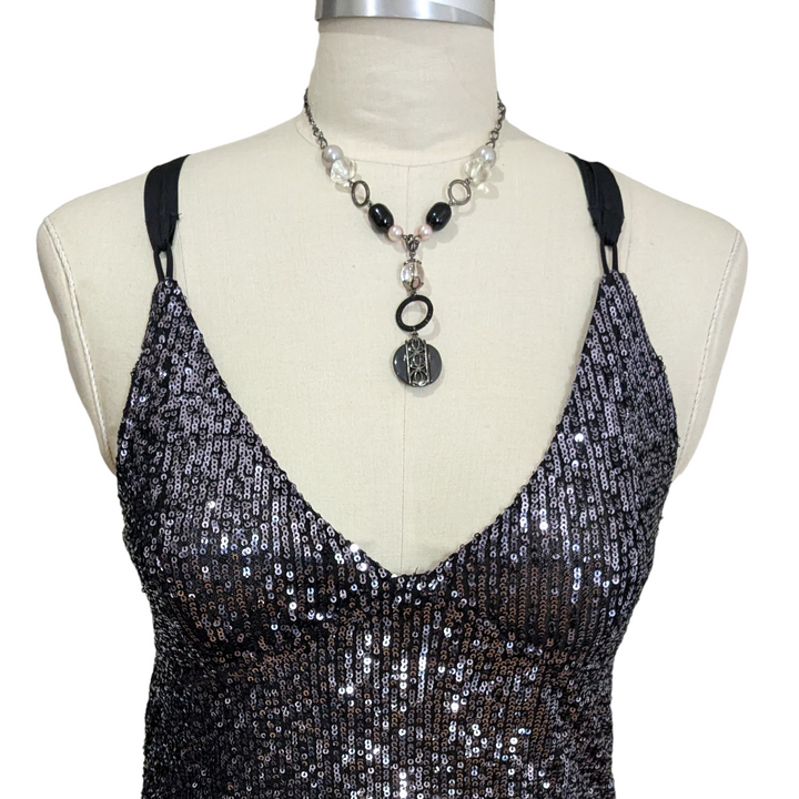 Free People Intimates Gold Rush Sequin Dress Size Large