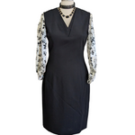 Ted Baker London Saloted Black Sheath Dress Size 8