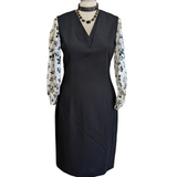 Ted Baker London Saloted Black Sheath Dress Size 8