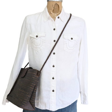 True Religion Linen Shirt Size Medium