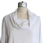 Moonlight White Cowl Neck Tunic Size Large