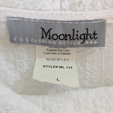 Moonlight White Cowl Neck Tunic Size Large