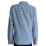 Tommy Hilfiger Polka Dot Chambray Shirt Size Medium