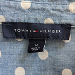 Tommy Hilfiger Polka Dot Chambray Shirt Size Medium