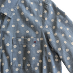 Tommy Hilfiger Polka Dot Chambray Shirt Size Medium