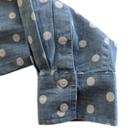 Tommy Hilfiger Polka Dot Chambray Shirt Size Medium