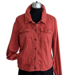 New York & Co Soho Red Denim Jacket Size Large