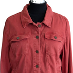 New York & Co Soho Red Denim Jacket Size Large