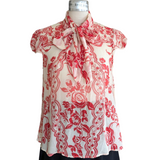 Tracy Reese Cap Sleeve Silk Blouse Size 10